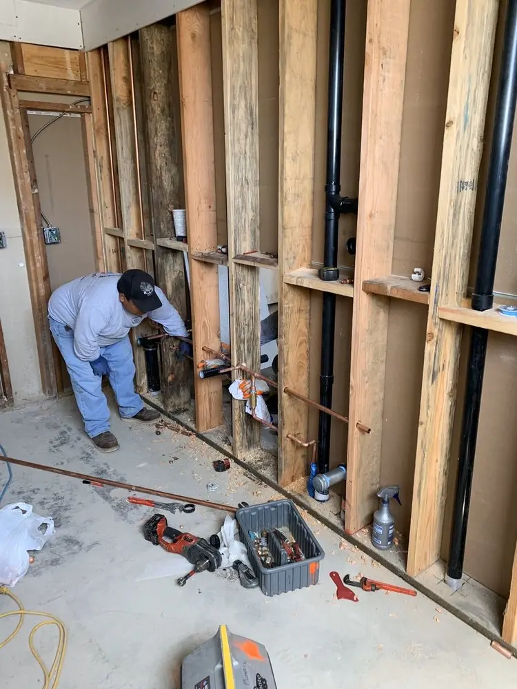 Commercial rough-in plumbing for Water Heater Replacement in West Samoset